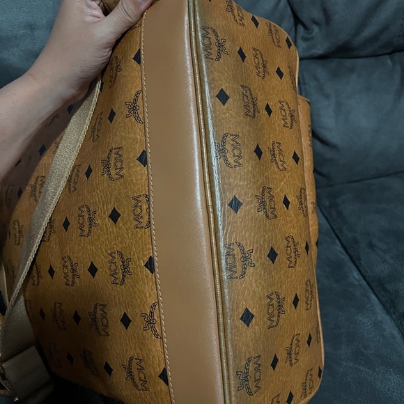 MCM Large Cognac Side Studded Backpack - Picture 8 of 10